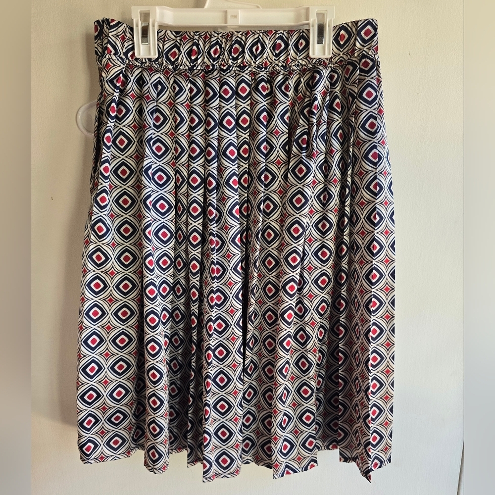 Ava Multicolor Geometric Skater Skirt Medium